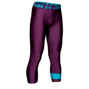 0358 NEW Under Armour Leggings Kinetic Purple Three-Quarter Leggings